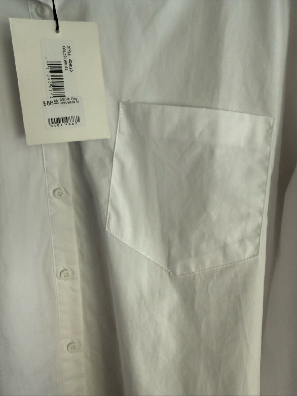 Dèluc Beloy White Oversized Baloon Sleeves Cotton Button Down Shirt Size M NWT - Picture 7 of 14